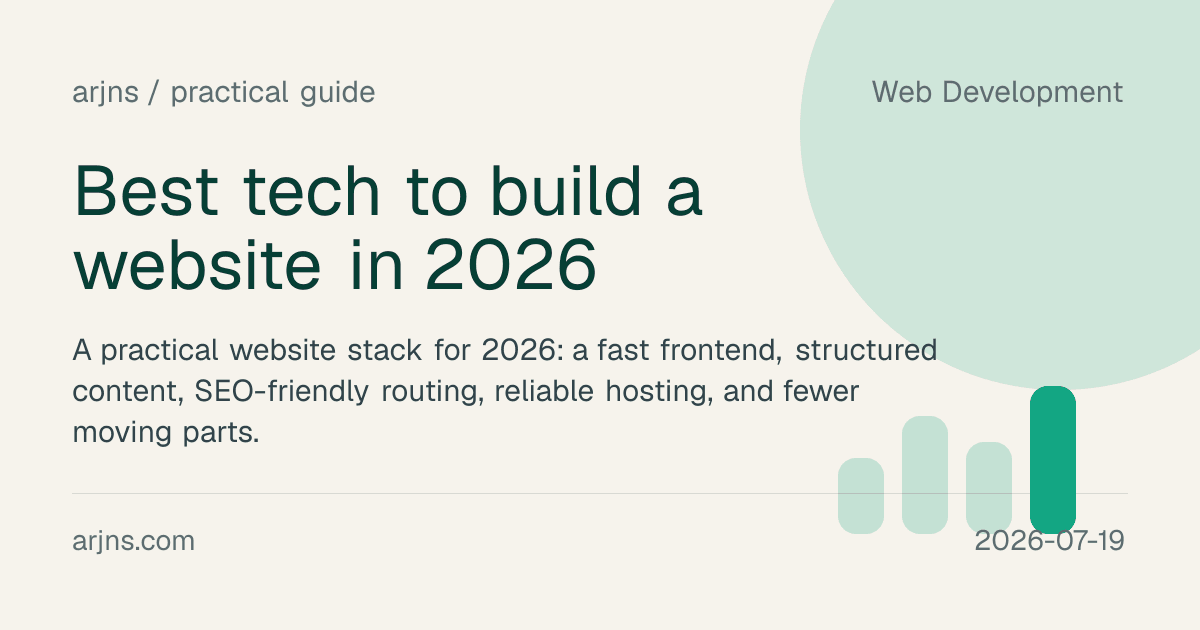 Best tech to build a website in 2026