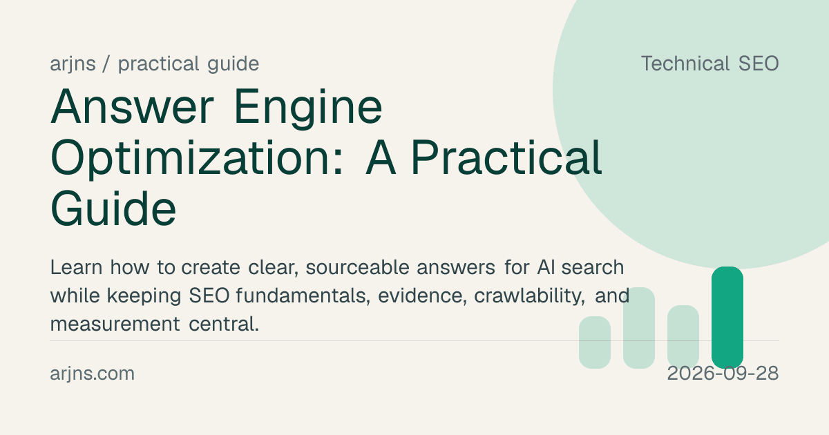 Answer Engine Optimization: A Practical Guide