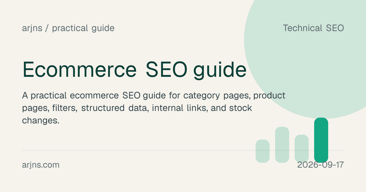 Ecommerce SEO guide
