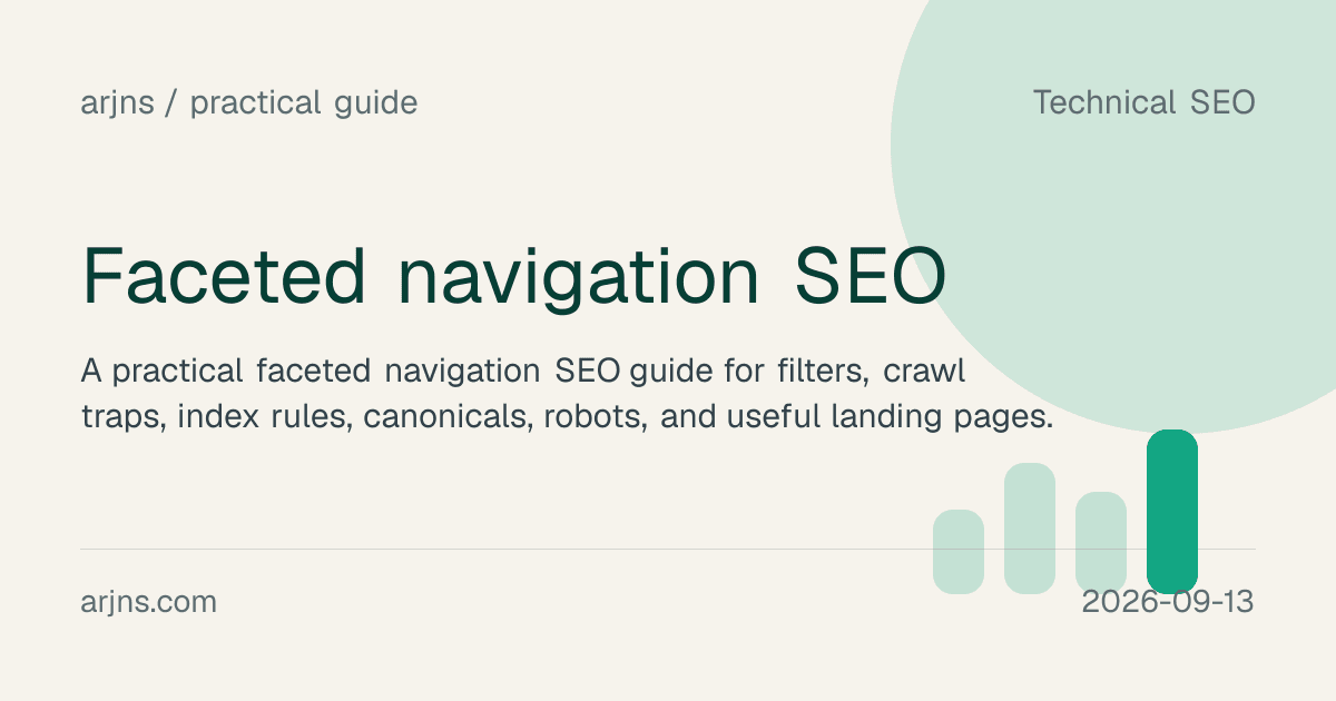 Faceted navigation SEO