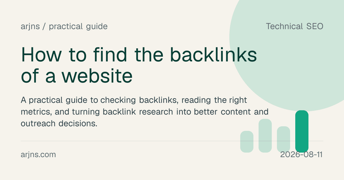How to find the backlinks of a website