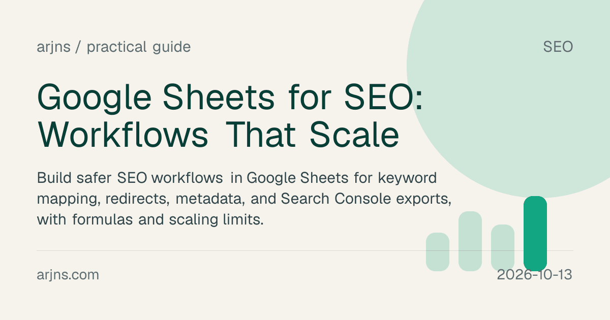 Google Sheets for SEO: Workflows That Scale
