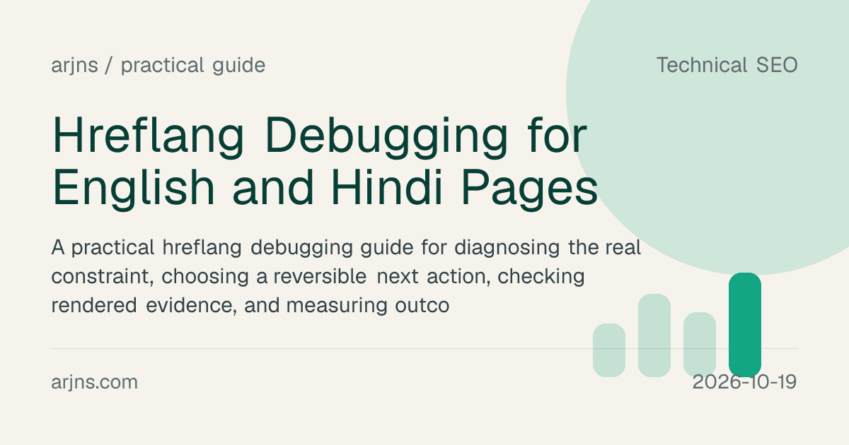 Hreflang Debugging for English and Hindi Pages