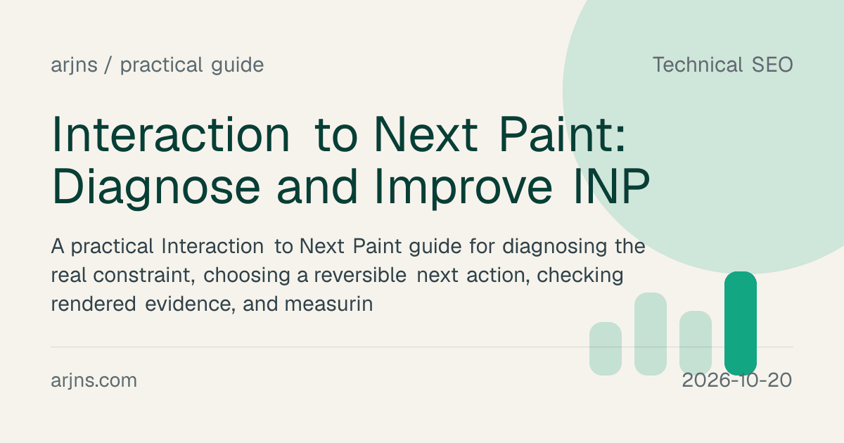 Interaction to Next Paint: Diagnose and Improve INP
