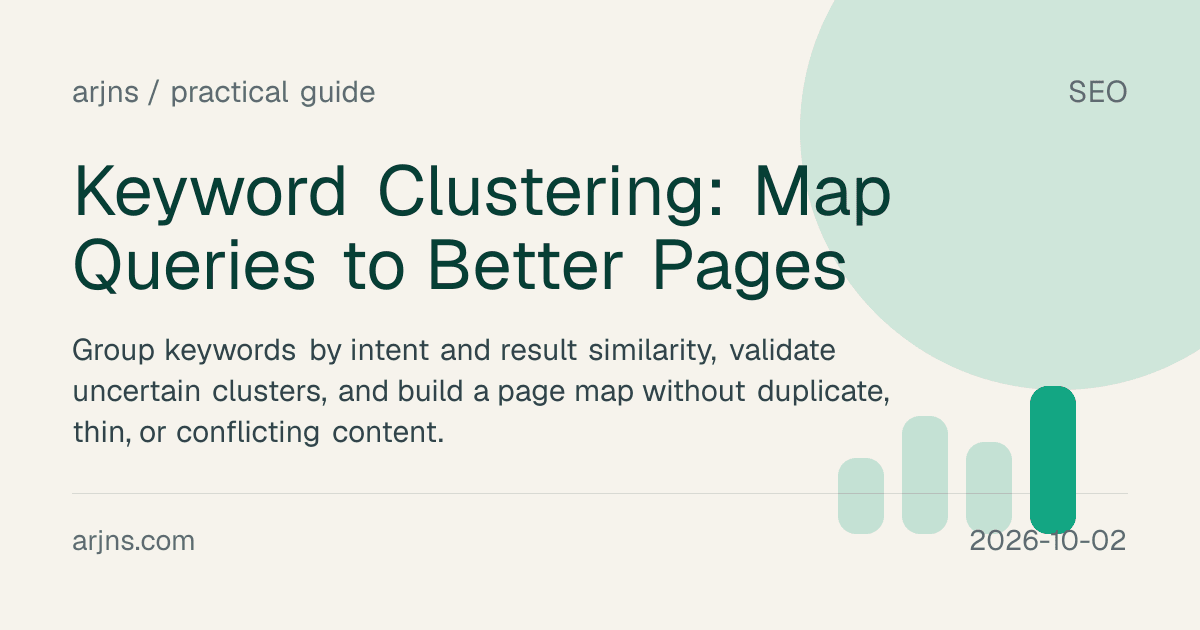 Keyword Clustering: Map Queries to Better Pages