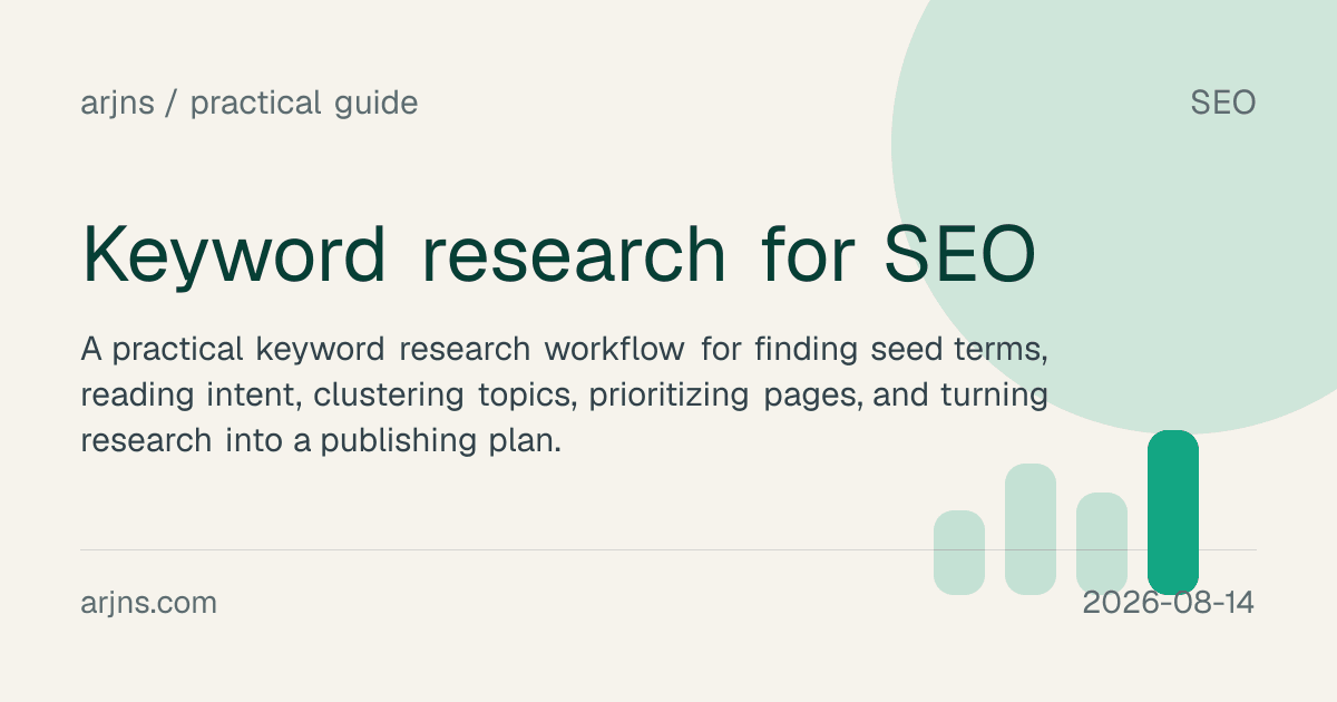 Keyword research for SEO