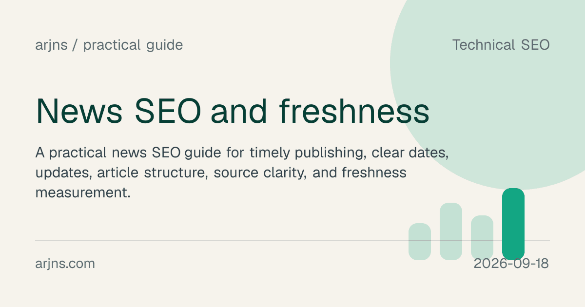 News SEO and freshness