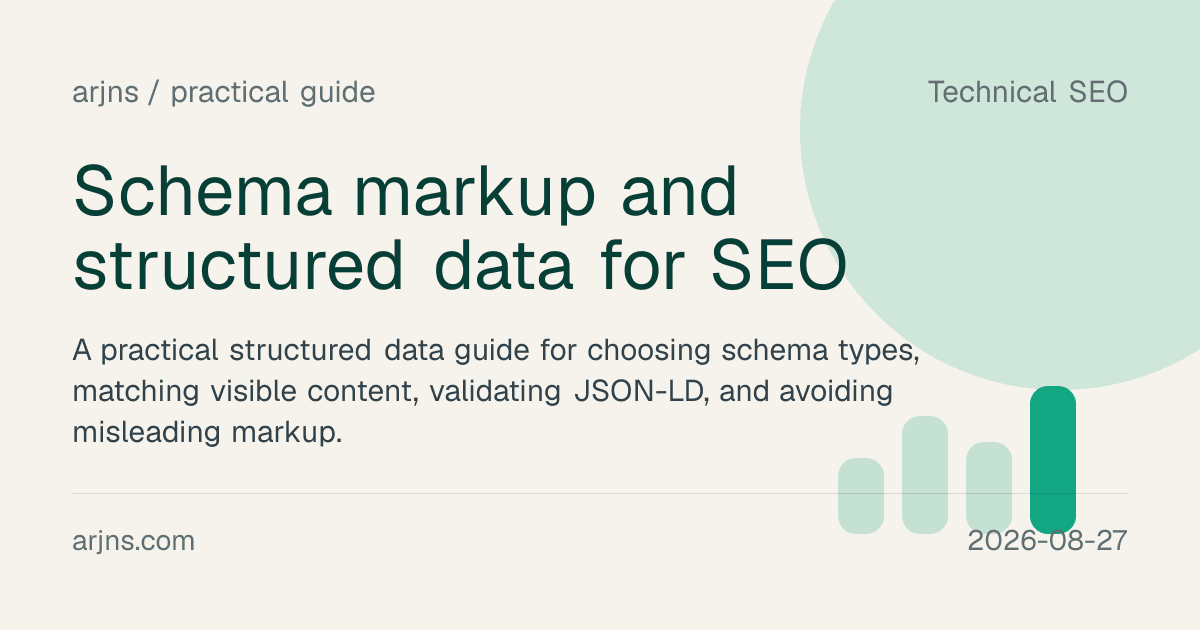 Schema markup and structured data for SEO