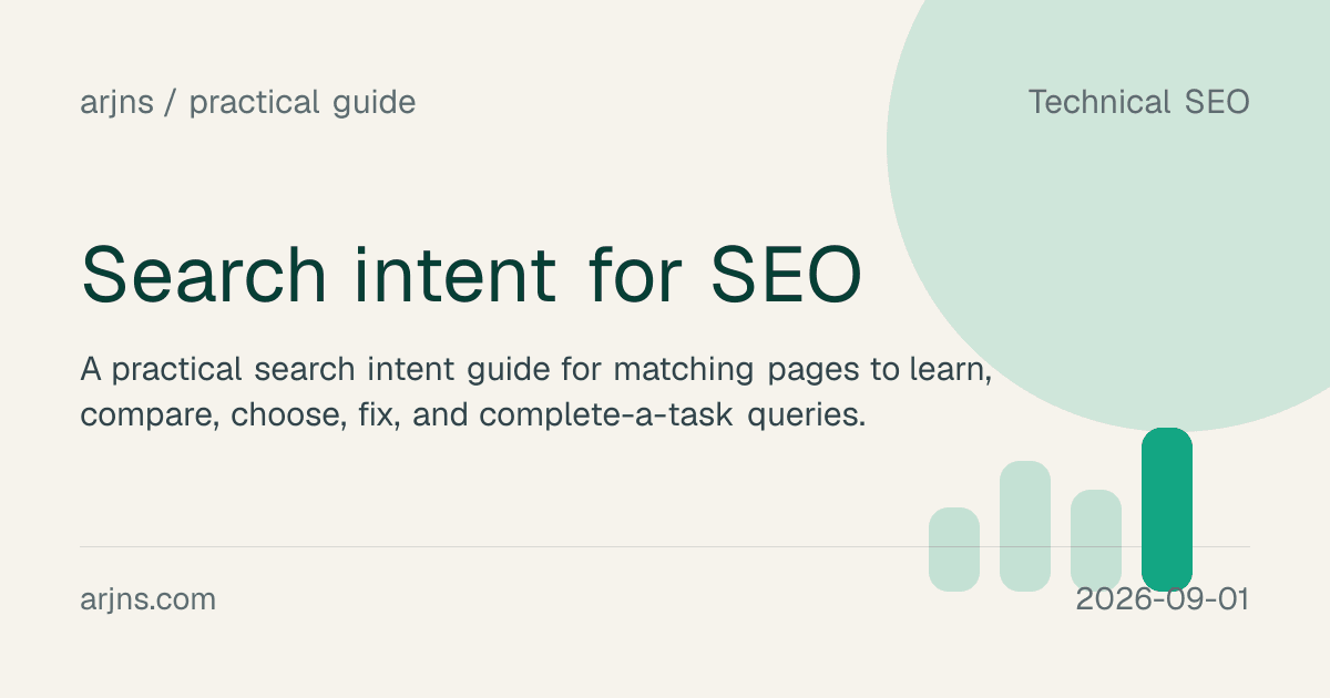 Search intent for SEO