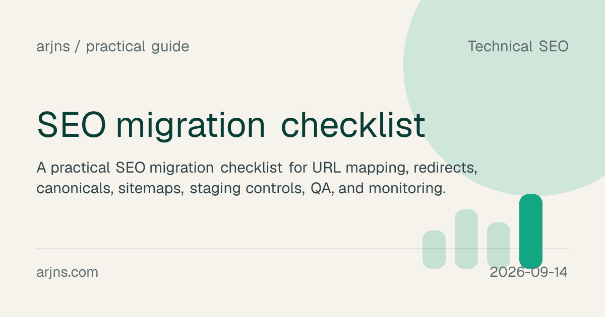 SEO migration checklist