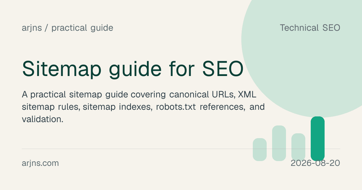 Sitemap guide for SEO