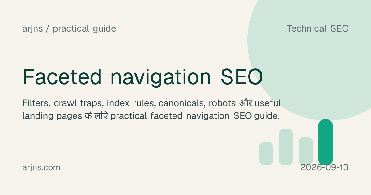 Faceted navigation SEO